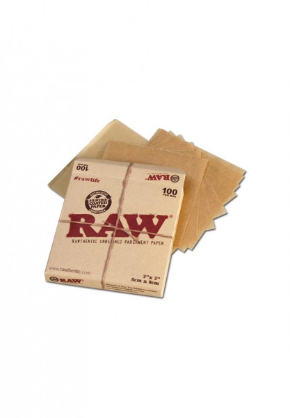 RAW Pergamentpapier für Harzpressen – 100 Blatt in der Box